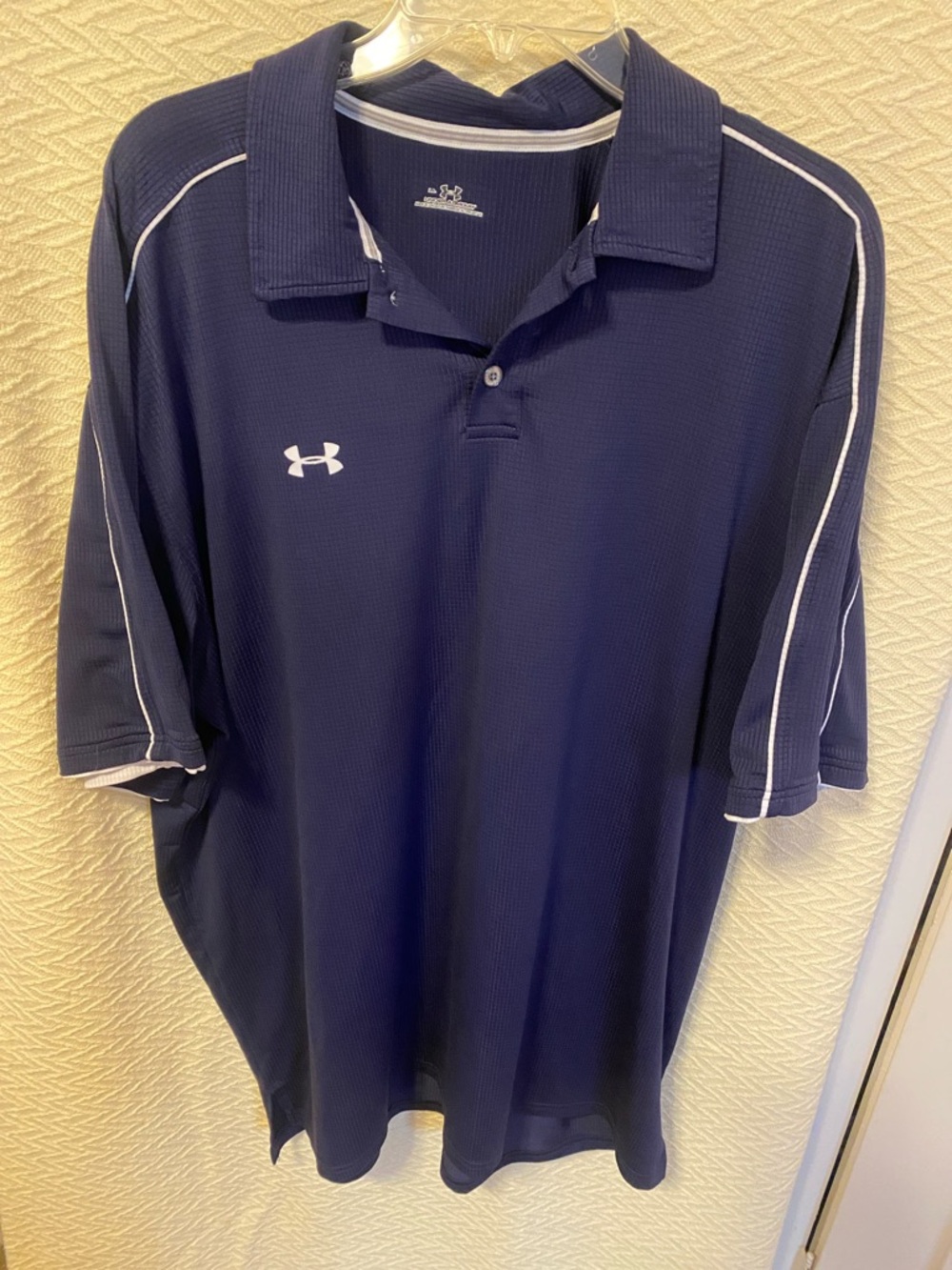 Under Armour Navy Polo with White Accents